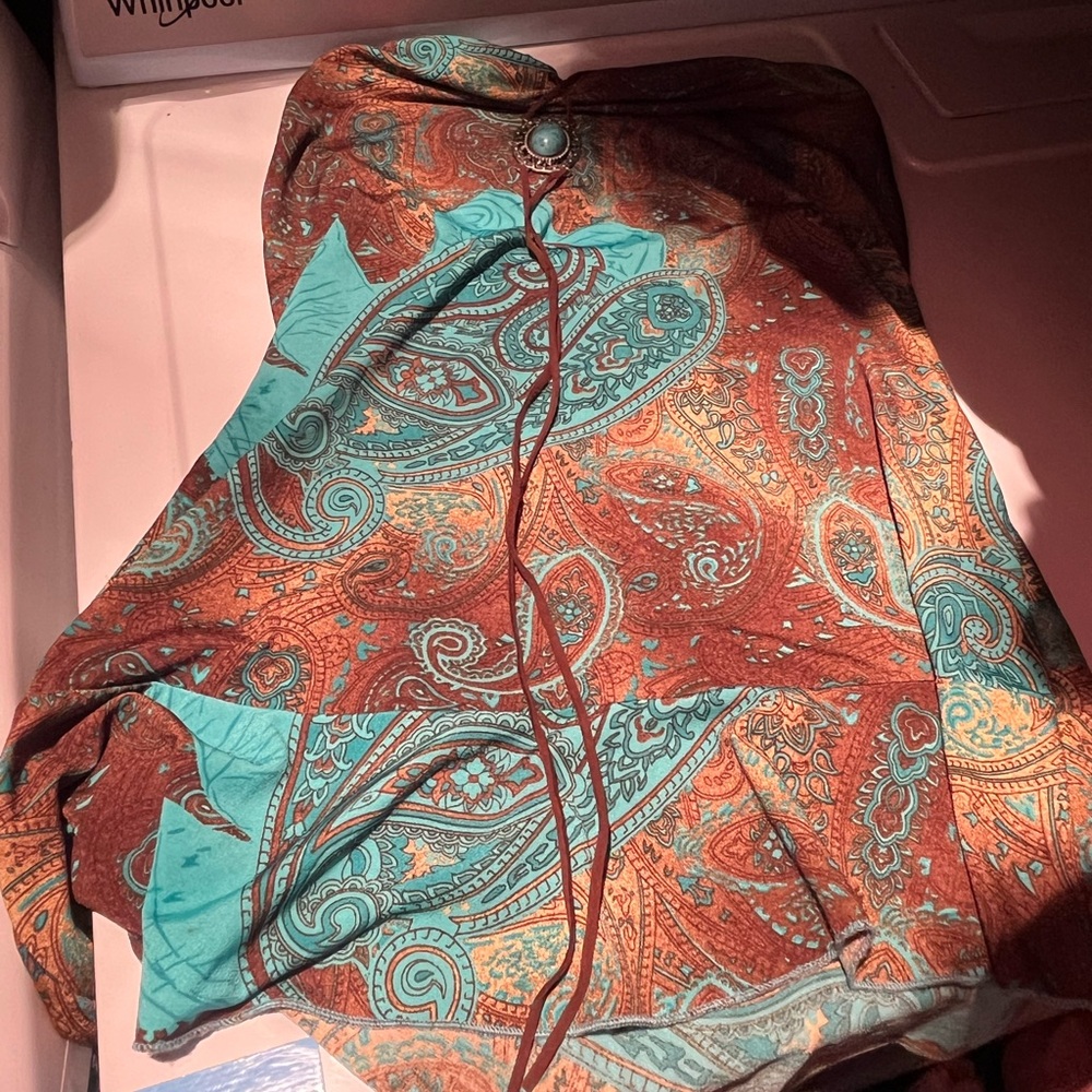 Cute Y2K turquise and brown halter